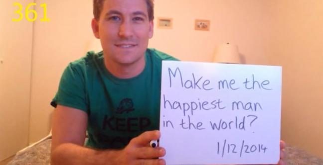 propuesta de matrimonio se convierte en fenomeno viral youtube mans 365 day proposal video goes