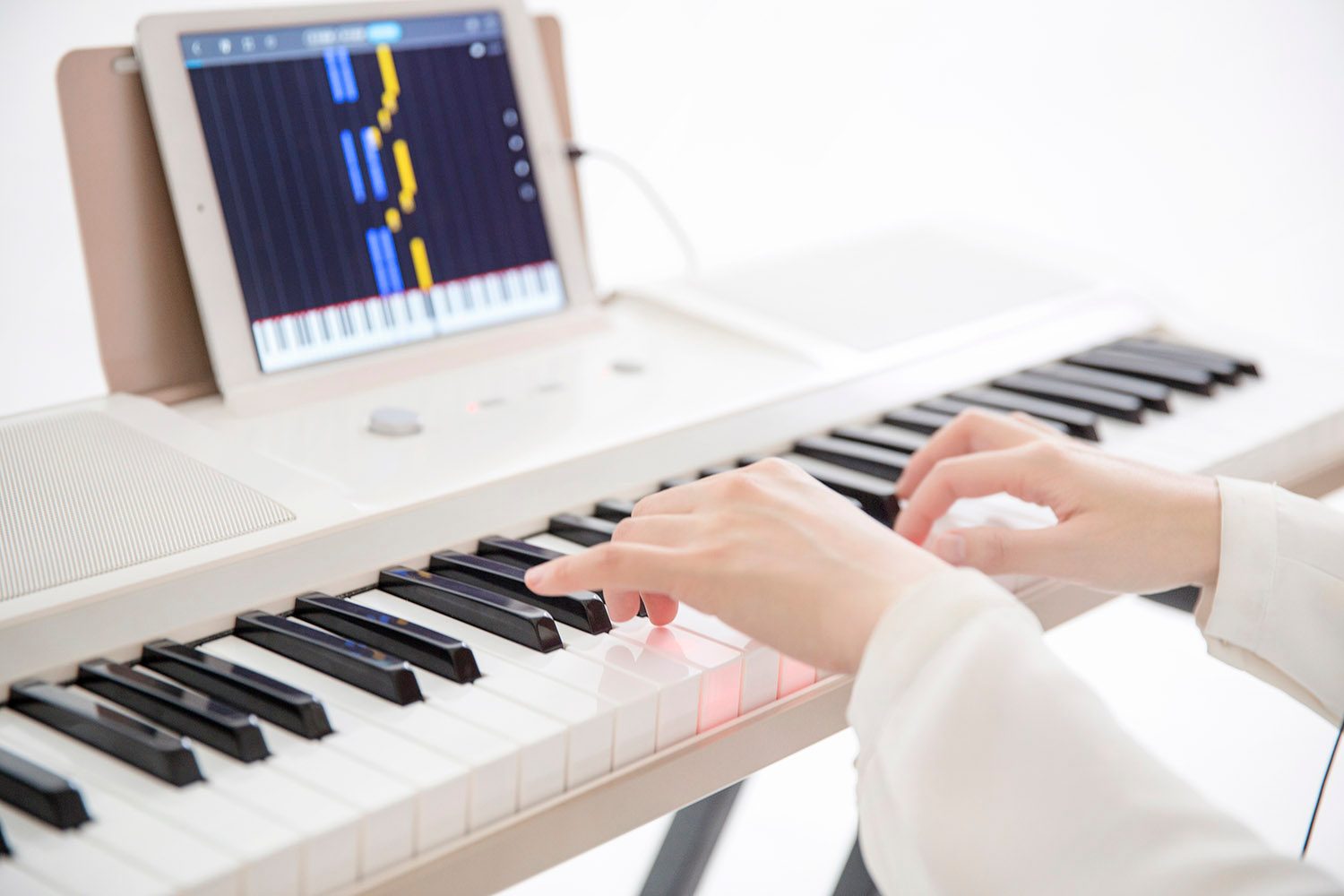 one primer piano digital inteligente the light led games