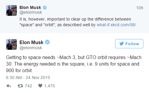 "Es sin embargo necesario aclarar la diferencia entre "espacio" y "órbita", como bien lo describió what-if.xkcd.com/58/ "