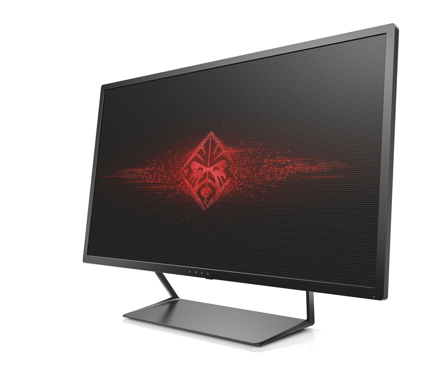 hp lanza linea enfocada gaming omen by 32 inch display left facing