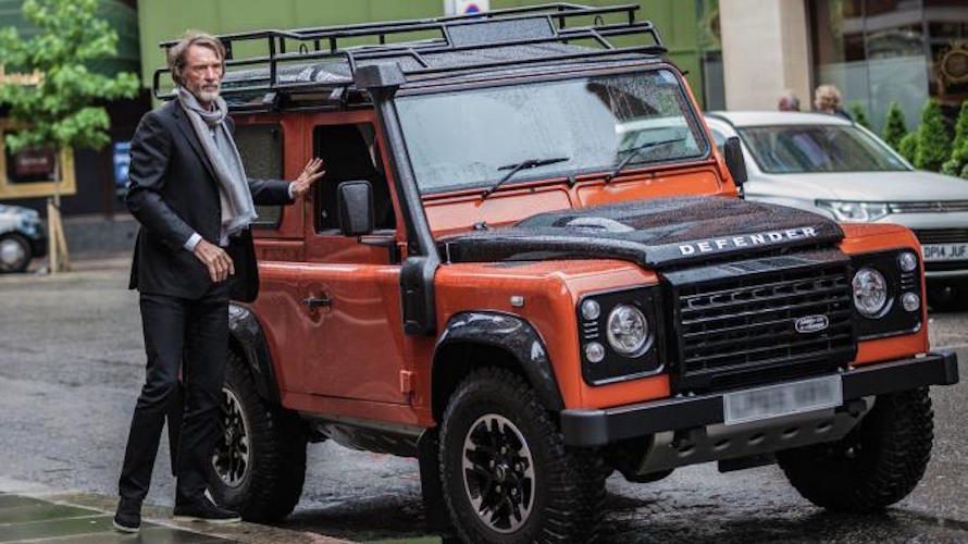 Jim Ratcliffe y su Defender - The Times