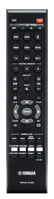 yamaha muestra barra sonido dolby atmos ysp 5600 sound bar image  remote