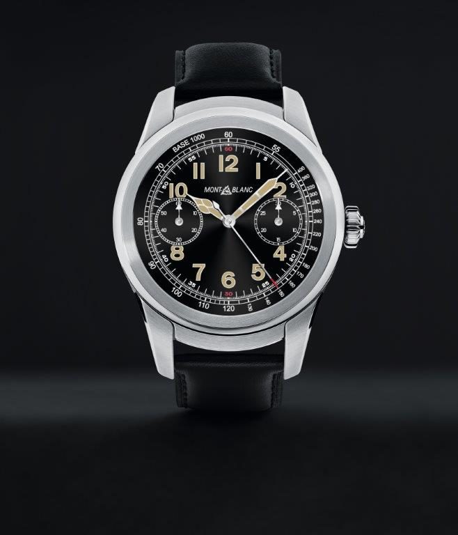 reloj inteligente montblanc summit mon 301127 front case steel black