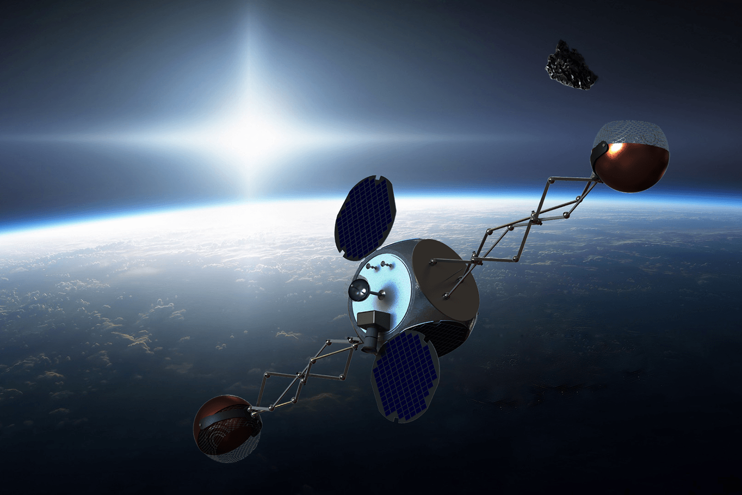 basura espacial escombros video sling sat removing space debris 2