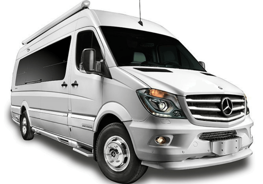 furgoneta viaje mercedes airstream interstate grand tour ext 3 4 view silver