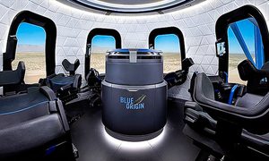 viaje espacial simulado blue origin capsule