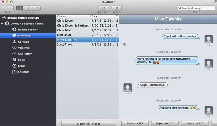 guardar mensajes en iOS y Android