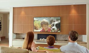 familia viendo television
