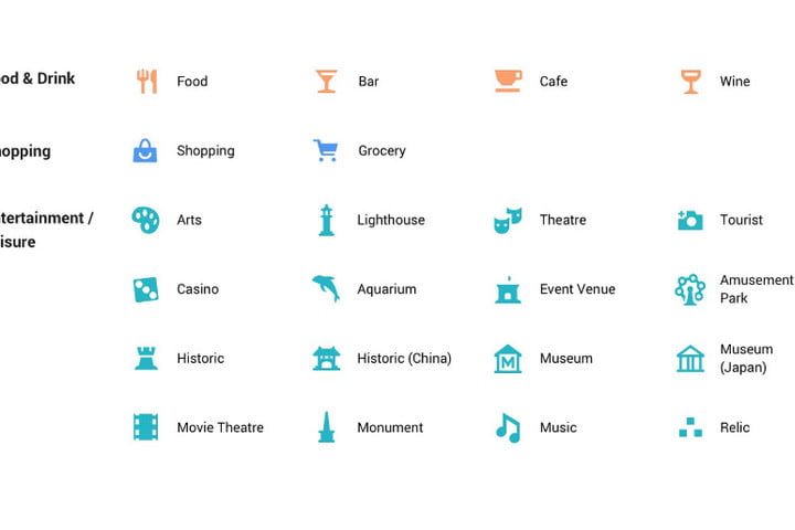 google maps icons