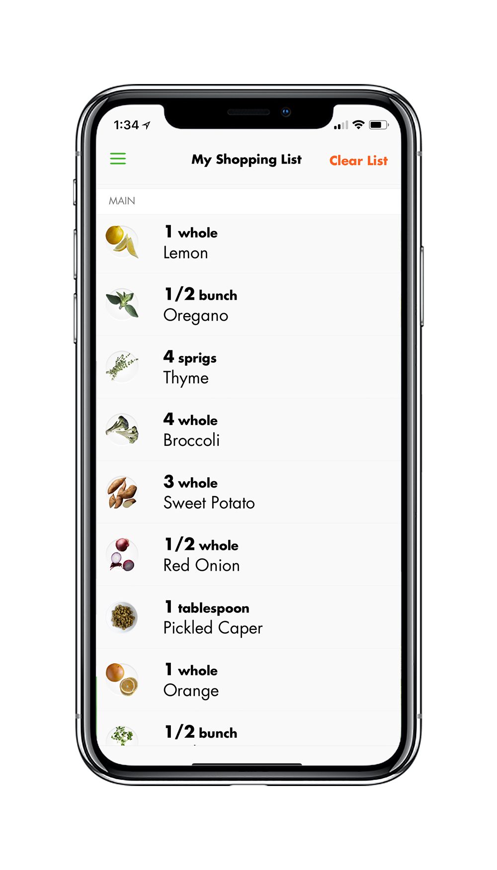 app cocina innit shopping list