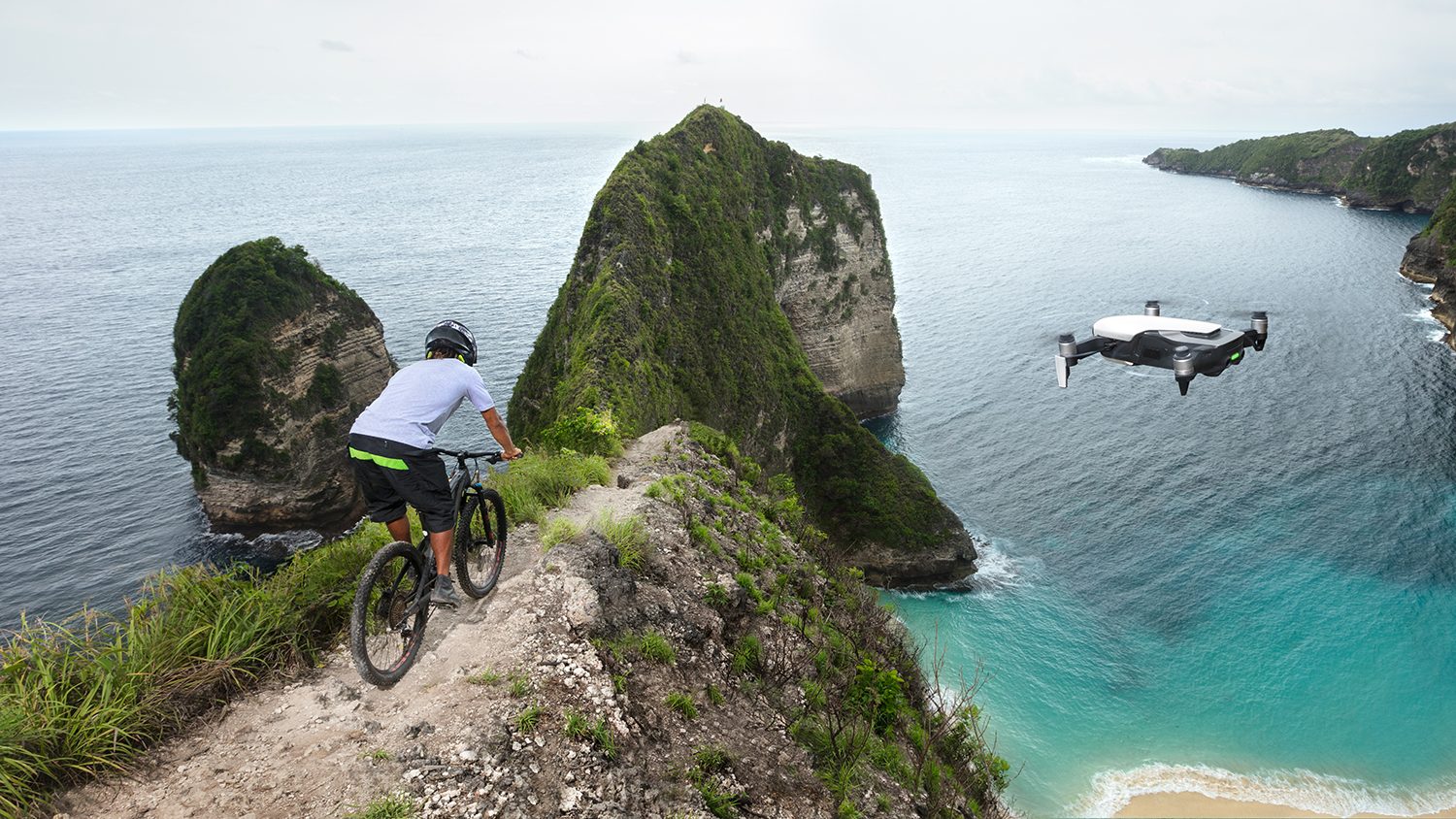 dron mavic air dji mountainbiking