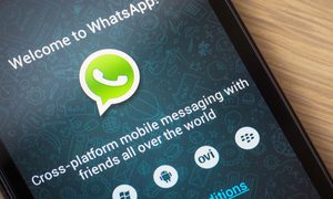 whatsapp logo en el telefono