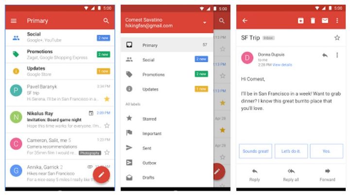 gmail go play store