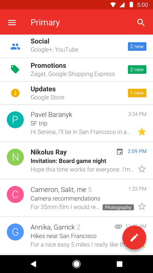 google gmail go android screenshot 1