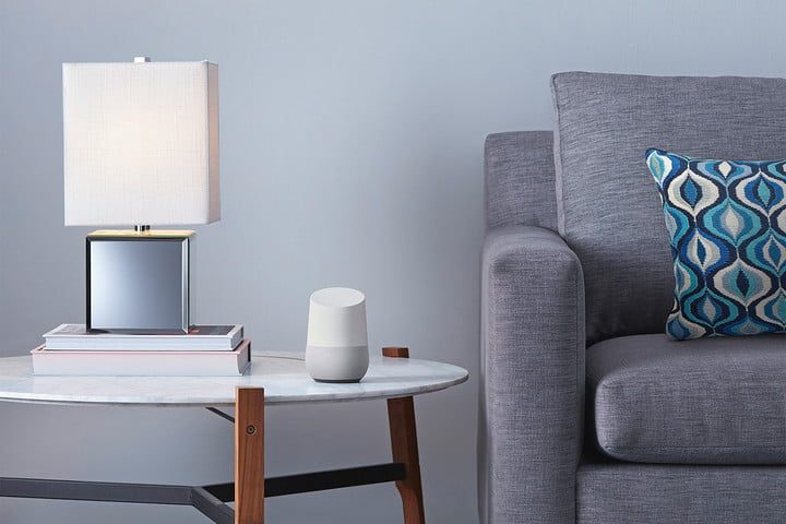 Google home en la sala de una casa