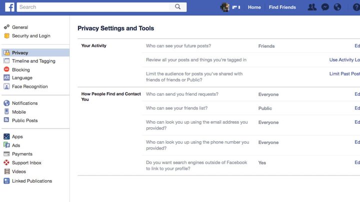 consejos de privacidad en Facebook