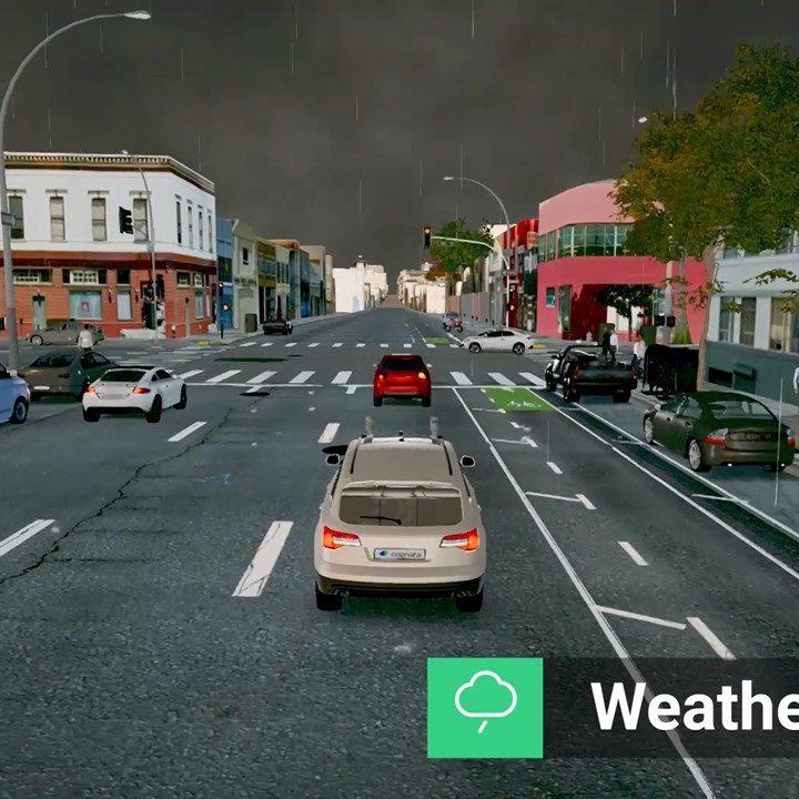 carros autonomos simulacion cognata weather control