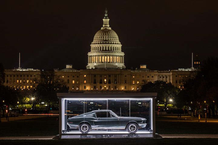 mustang bullitt mcqueen washington on display at national mall