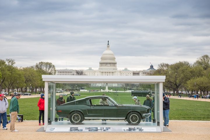 mustang bullitt mcqueen washington on display at national mall