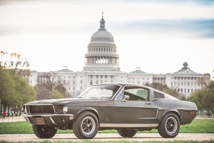 mustang bullitt mcqueen washington on display at national mall
