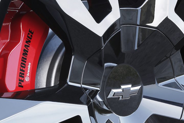 chevy suburban rst package este verano an available performance brake features massive front red brembo six piston  fixed alu