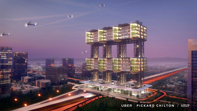 uber taxis voladores elevate air flying car skyport concepts designboom 4