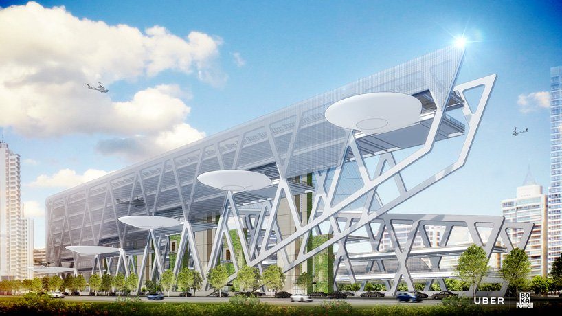 uber taxis voladores elevate air flying car skyport concepts designboom 5