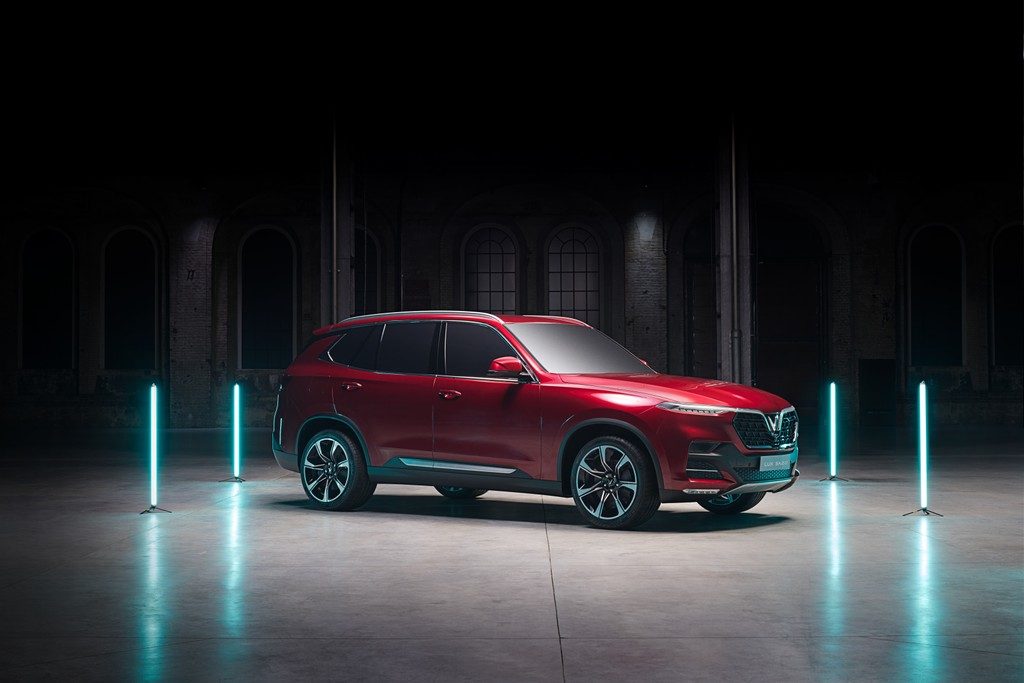 vinfast marca vietnam salon paris beckham suv  front 34 left