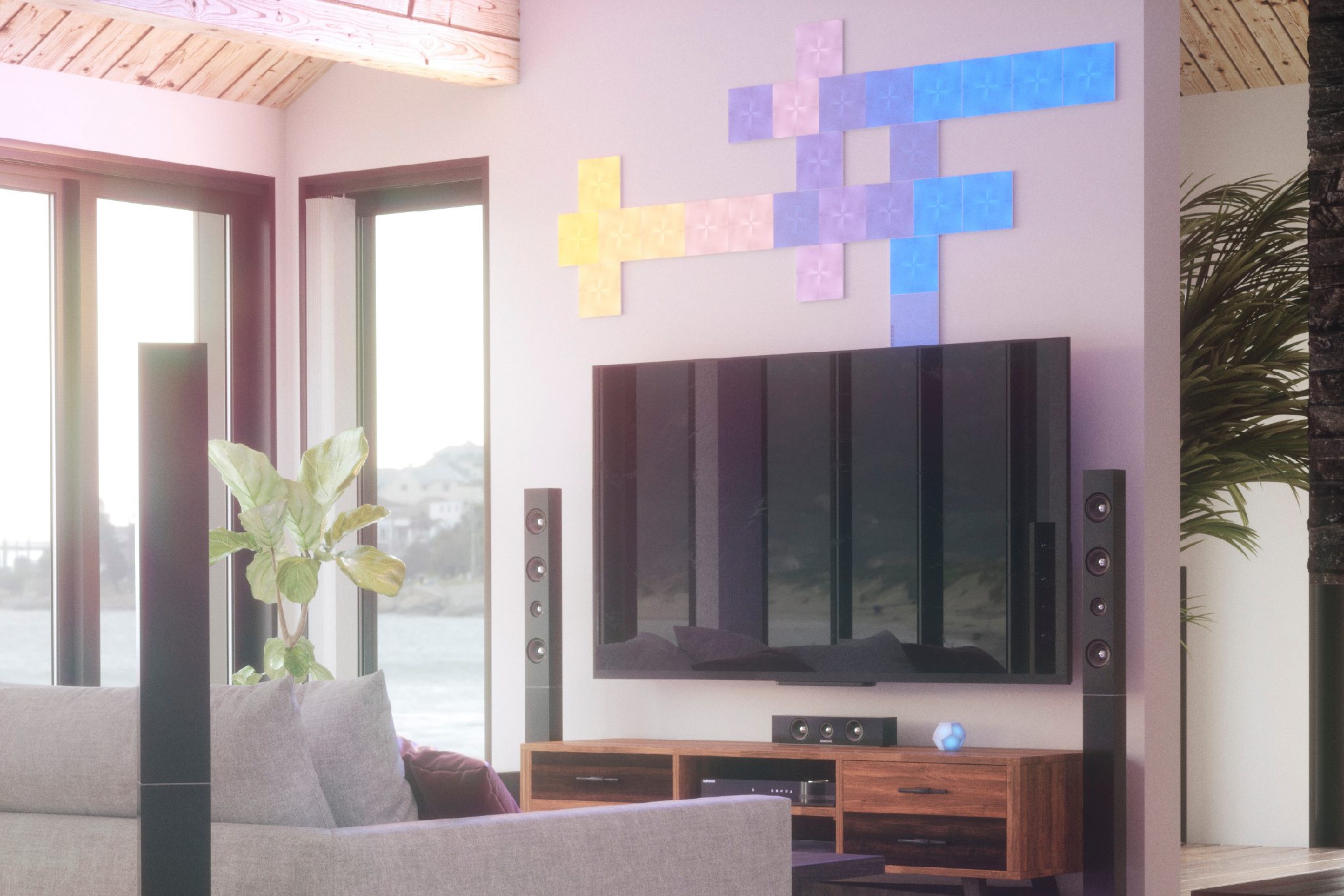 revision paneles luz nanoleaf canvas print