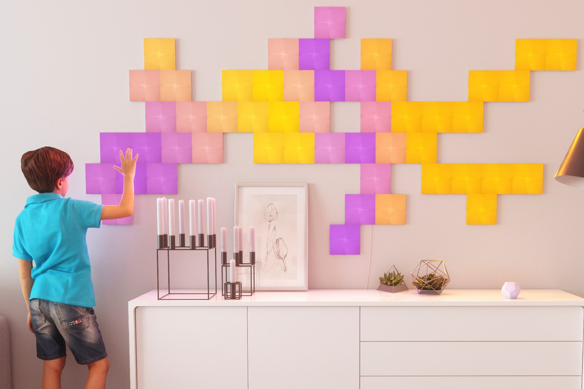 revision paneles luz nanoleaf canvas print