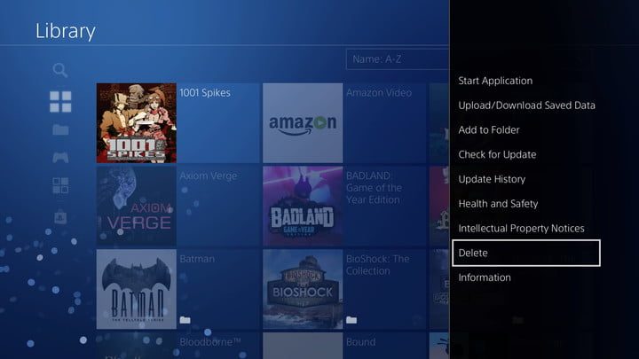 cómo borrar juegos de la PS4