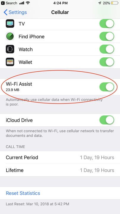 datos en el iphone como ahorrar ios 12 cellular data wifi assist 720x720