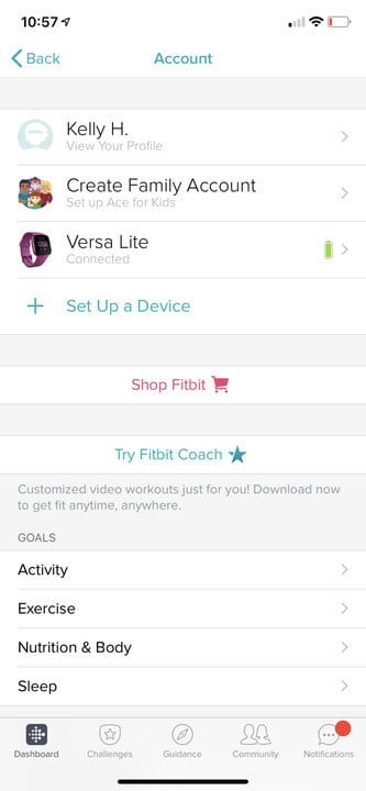trucos para el fitbit versa lite 2 sync select account details png tips and tricks 720x720