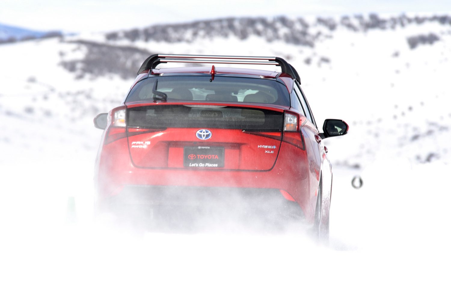 manejamos el toyota prius awd e en la nieve 2019 21