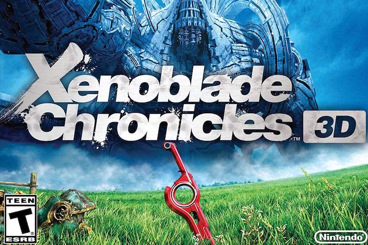Vista panoramica de un pastizal de Xenoblade Chronicles.
