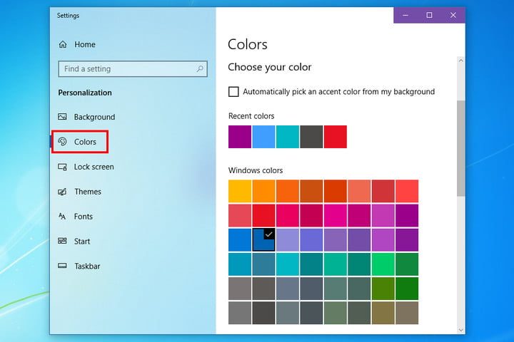 Cambia los colores para modificar la apariencia de Windows 10