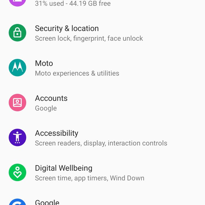 Sensor de huellas: cómo configurar el Moto G7, G7 Power y G7 Play