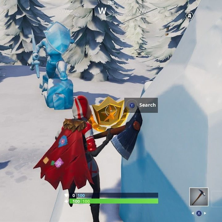 Ubicación de la Battle Star escondida en el desafío de la lupa de Fortnite