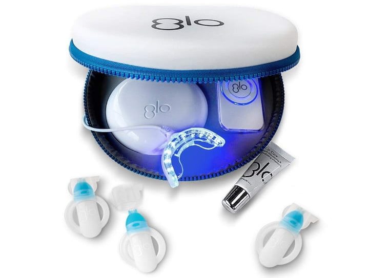 El kt de blanqueamiento dental Glofunciona mediante una combinación de calor y una luz LED azul.