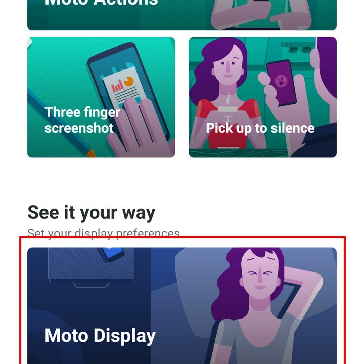 Pantalla Moto: cómo configurar el Moto G7, G7 Power y G7 Play