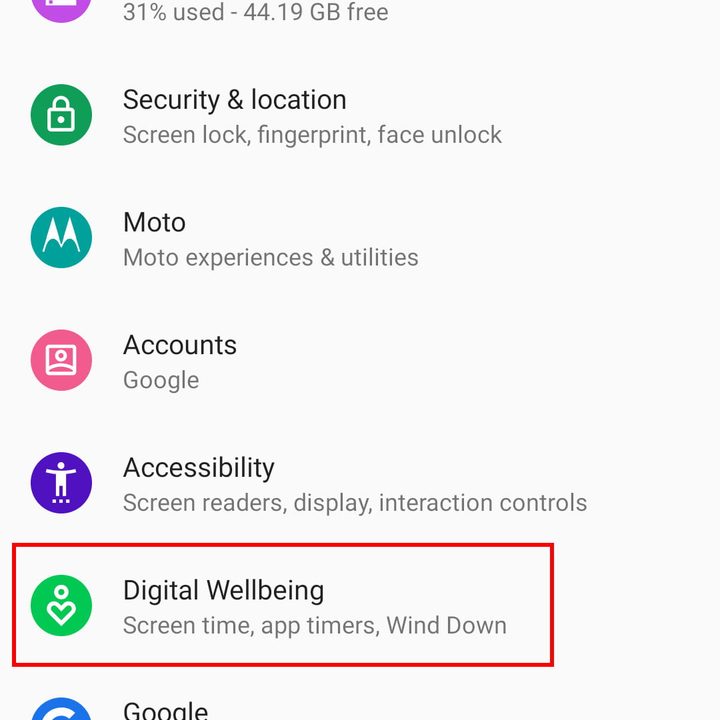 Modo descanso: cómo configurar el Moto G7, G7 Power y G7 Play