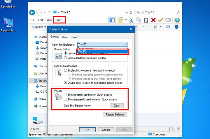 Debes retocar tu Explorador de Archivos