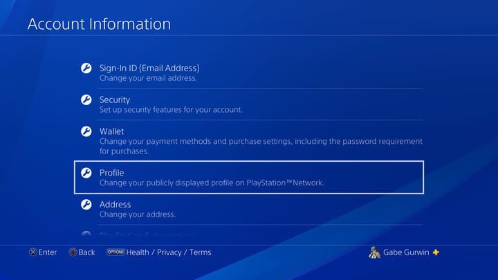 Cómo cambiar tu nombre de PSN desde tu PS4