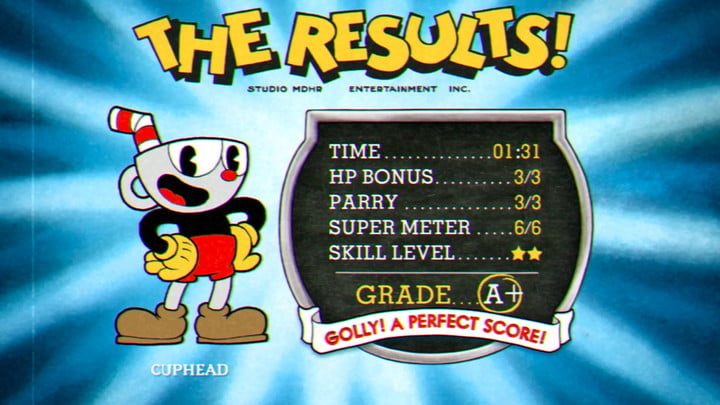 Las paradas ayudan a tu puntaje en Cuphead