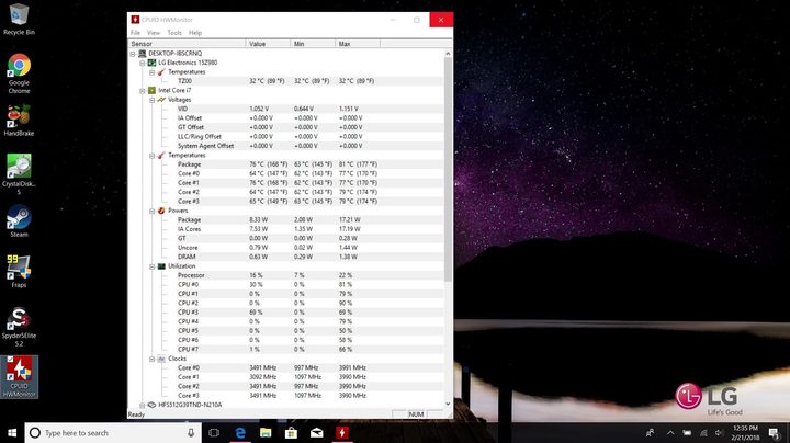 temperatura de la CPU
