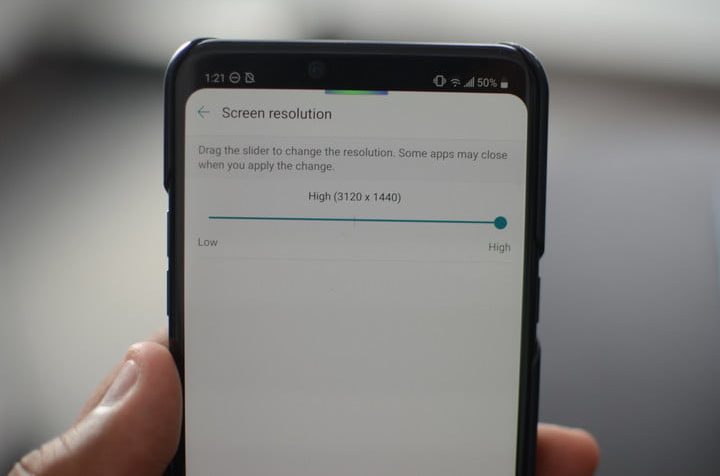Configurar el LG G8 ThinQ | Resolución máxima de pantalla