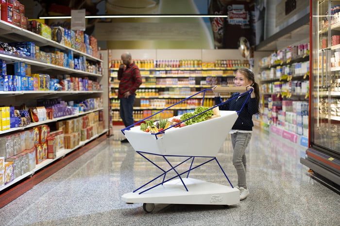 ford carro supermercado inteligente self braking trolley could help to make supermarket shoppi 700x467 c