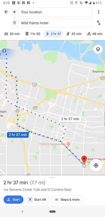 Cómo navegar con el modo AR en Google Maps