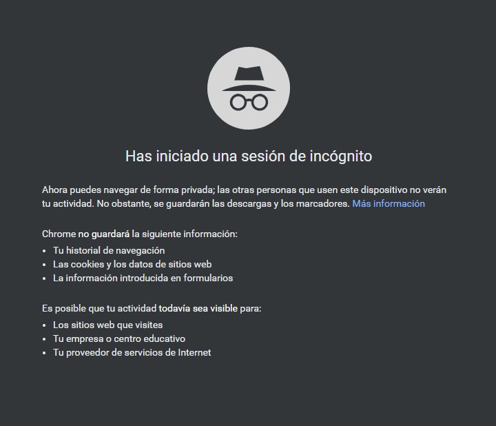 Modo incógnito