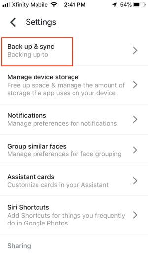 copia de seguridad en google fotos photossettings2222 300x533